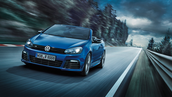 Vw Golf 7 R Cabriolet 2013 aussen vorne offen