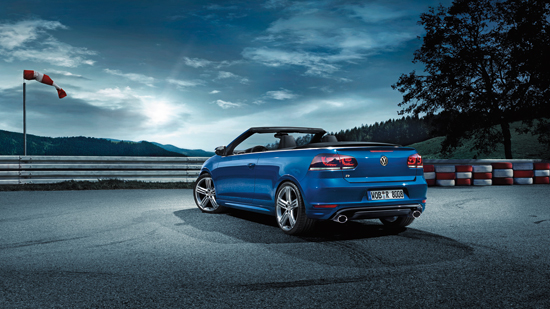 Vw Golf 7 R Cabriolet 2013 hinten offen Vw Golf 7 R Cabriolet 2013 hinten offen